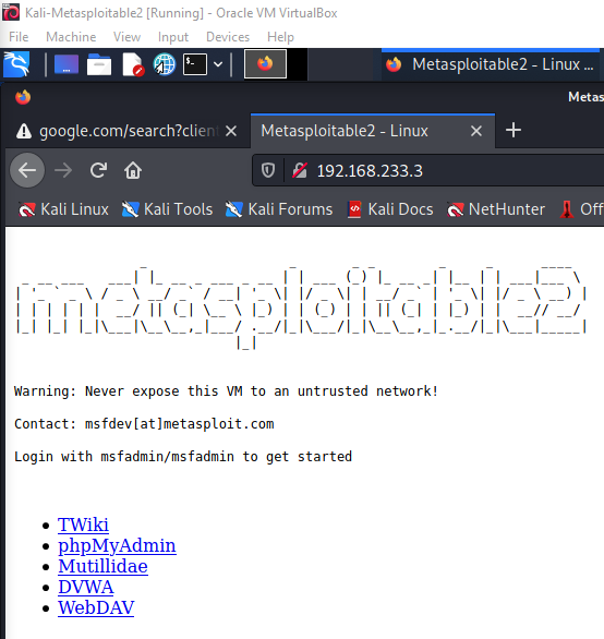 Metasploitable selaimessa.PNG